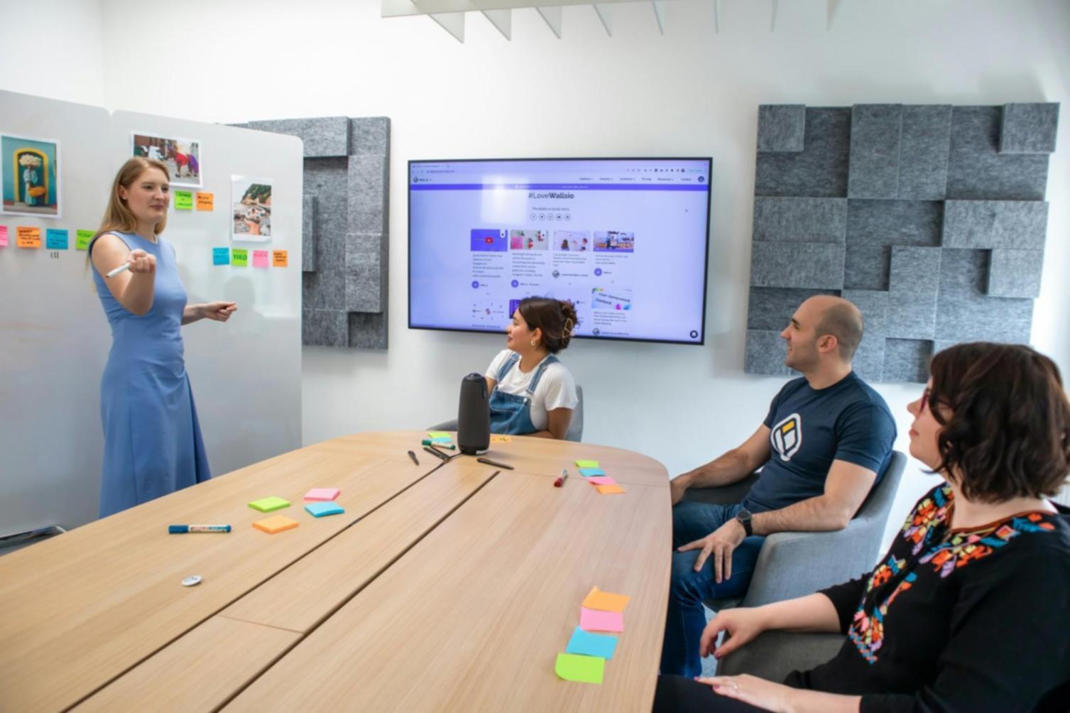 Group of professionals collaborating on financial analysis project