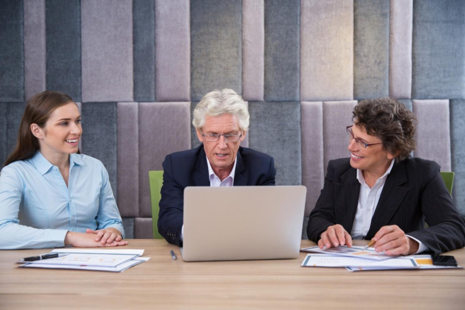 Business professional working on financial planning and analysis